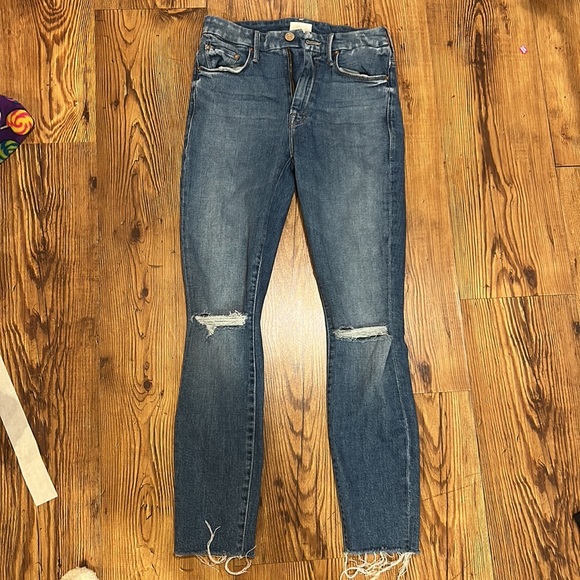 Mother Jeans High Waisted Looker Ankle Fray Size 25 perfect condition - Picture 4 of 9